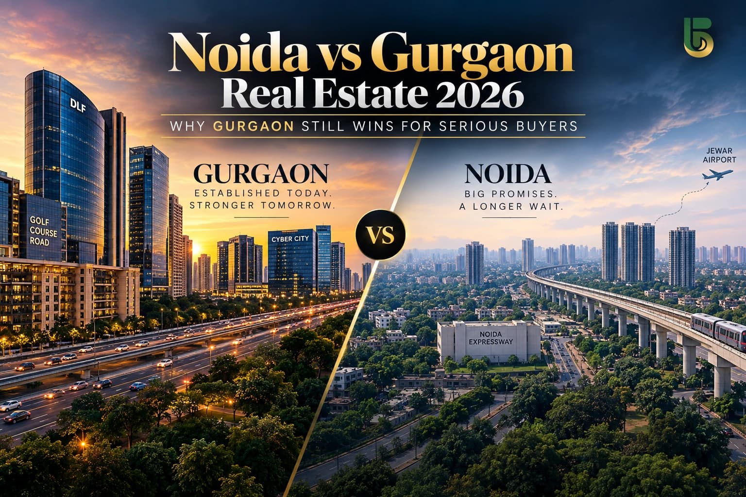 Noida vs Gurgaon Real Estate 2026: Why Gurgaon Wins