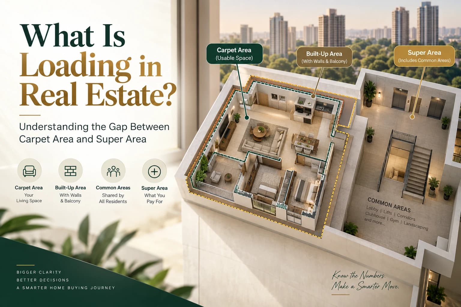 What Is Loading in Real Estate? Carpet vs Super Area Explained