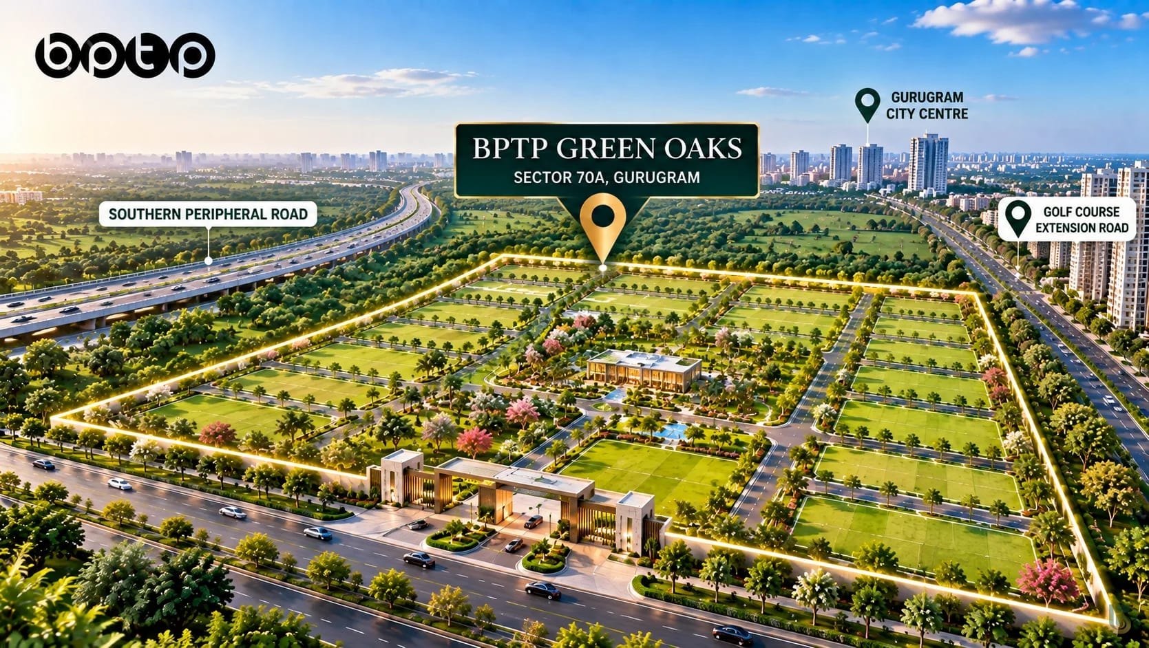 BPTP Green Oaks Sector 70A Gurugram | Premium Residential Plots on SPR by BPTP in Gurgaon > SPR > Sector - 70 - Luxury plots Project