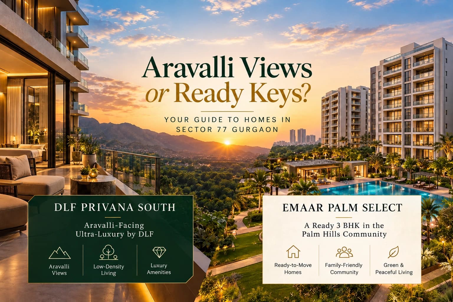 Sector 77 Gurgaon: DLF Privana South & Emaar Palm Select