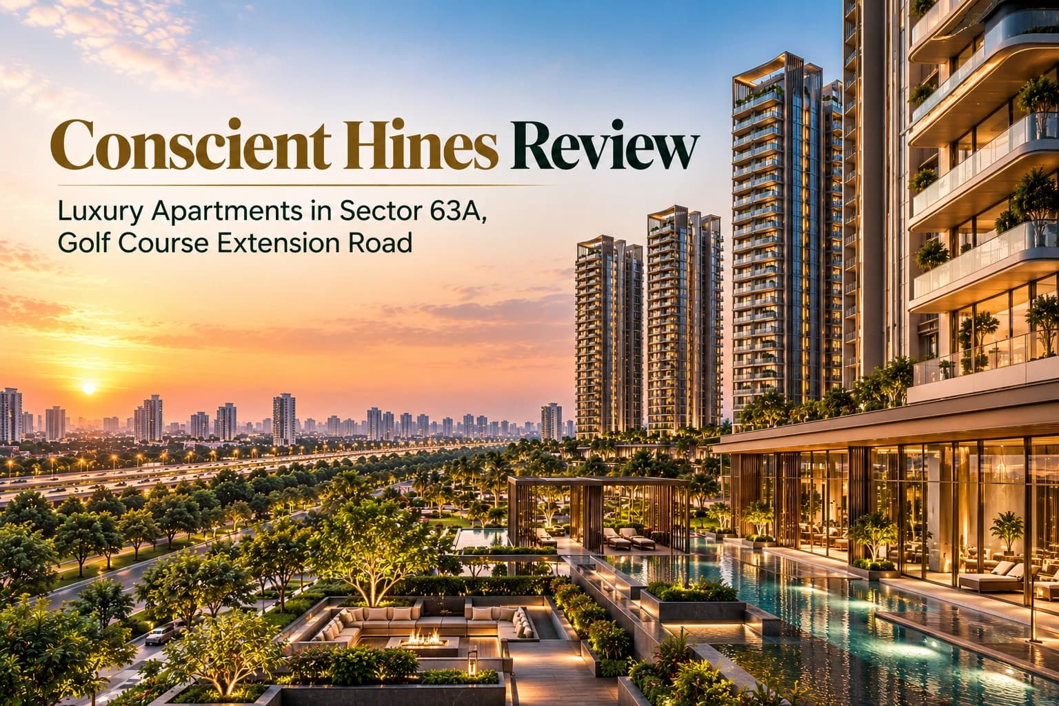 Conscient Hines Sector 63A Review: Benoy-Designed Luxury Homes on Golf Course Extension Road