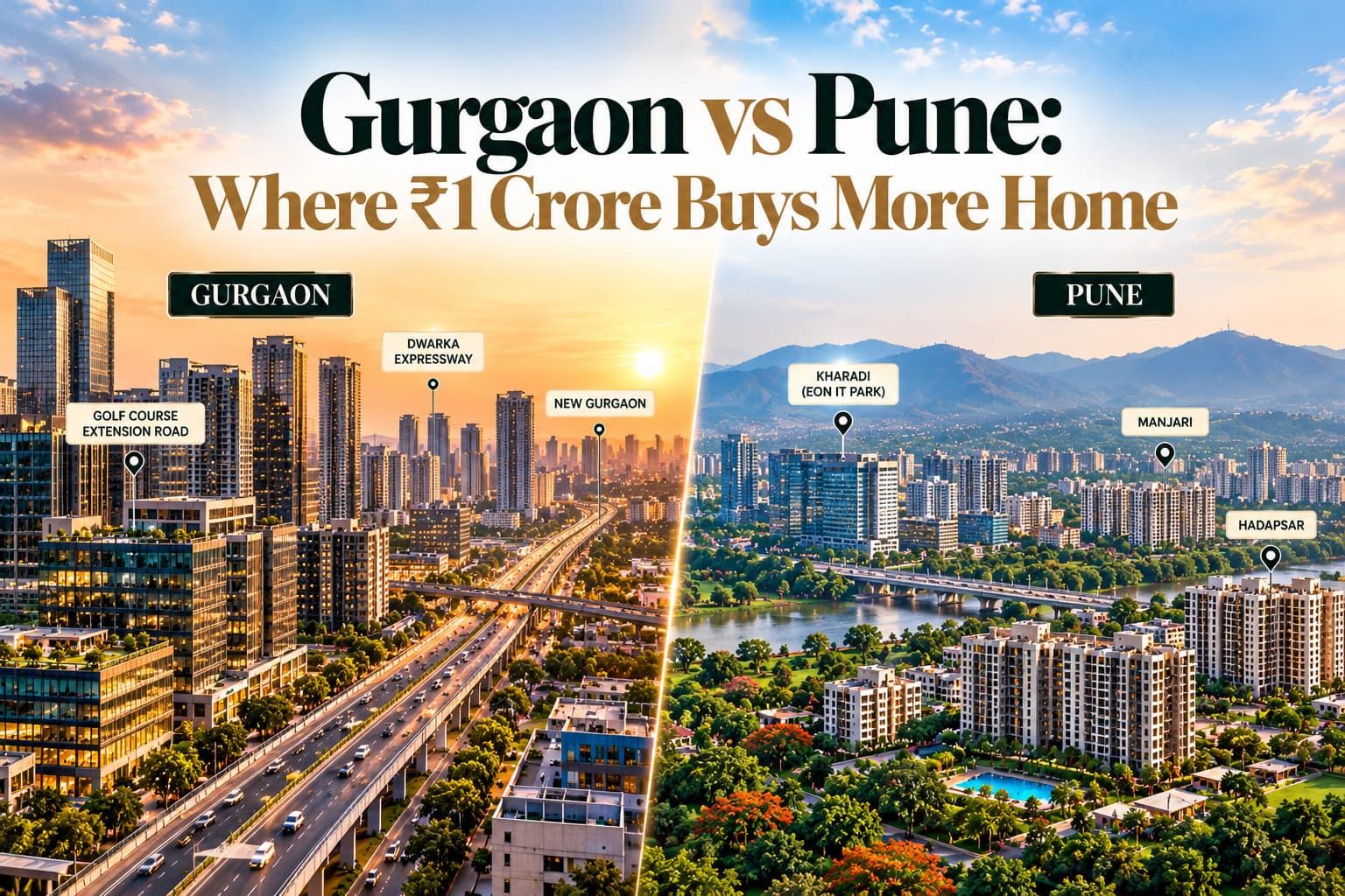 ₹1 Crore in Gurgaon or Pune? An Honest Comparison from a Team That Covers Both